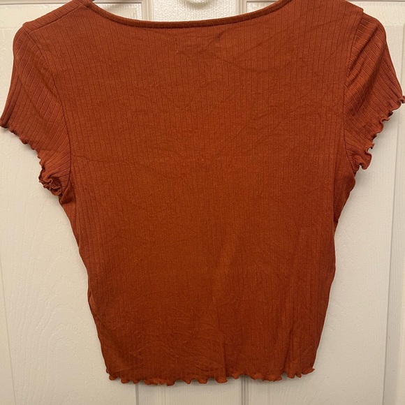 Madewell Ribbed Button Front Tee - Picture 5 of 5